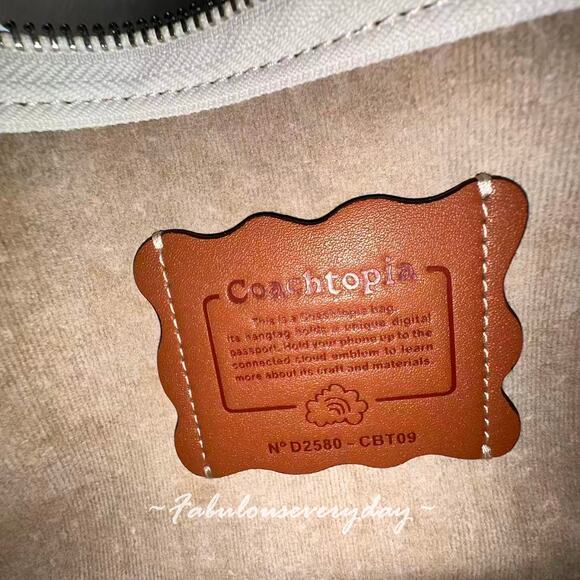 Coach Turned Pretty™ Small Wavy Shoulder Bag In Coachtopia Leather Cherry Print - Picture 4 of 12